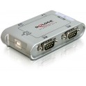 Delock Προσαρμογέας USB 2.0 Σε 4 X Σειριακό 